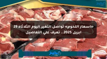 «أسعار اللحوم» تواصل التغير اليوم الثلاثاء 29 أبريل 2025.. تعرف على التفاصيل